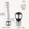 360° swivel kitchen faucet aerator for high-pressure water flow.