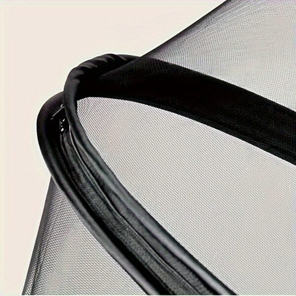Ultra-breathable stroller mosquito net cover, black polyester, easy zipper closure for convenient protection against mosquitoes, perfect for outdoor use and gifting.