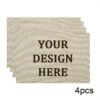 Custom photo and name placemats, personalized with a design, perfect for Christmas.