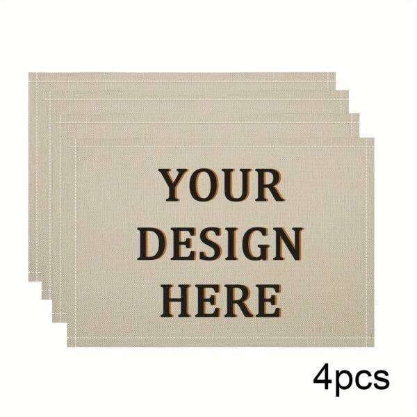 Custom photo and name placemats, personalized with a design, perfect for Christmas.