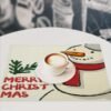 Custom photo and name placemats, personalized with a design, perfect for Christmas.
