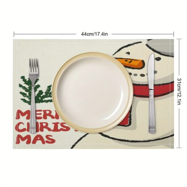 Custom photo and name placemats, personalized with a design, perfect for Christmas.