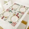 Custom photo and name placemats, personalized with a design, perfect for Christmas.