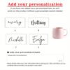 Custom ceramic coffee mug from CozyCup with personalized design.