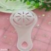 Egg white separator for separating yolk and egg whites easily.
