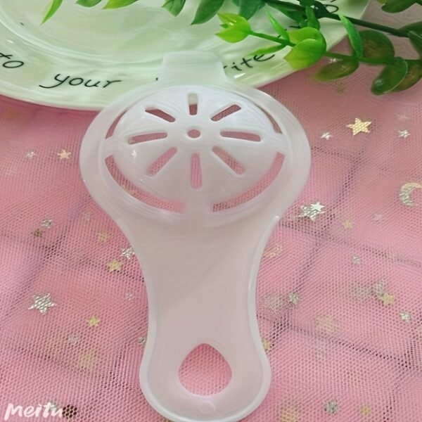 Egg white separator for separating yolk and egg whites easily.