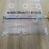 Waterproof Non-Slip Shelf Drawer Liner with Daisy Pattern, Plastic Mat for Kitchen Cabinet, Table, and Fridge