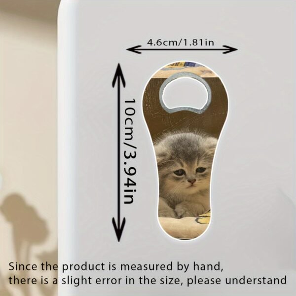 Personalized bottle opener with fridge magnet functionality.