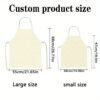 Custom linen kitchen apron with personalized design, oil-resistant.