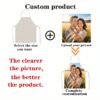 Custom linen kitchen apron with personalized design, oil-resistant.
