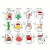 12-piece stainless steel Christmas cookie cutter set for festive baking.