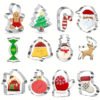 12-piece stainless steel Christmas cookie cutter set for festive baking.