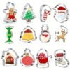 12-piece stainless steel Christmas cookie cutter set for festive baking.