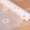 Waterproof Non-Slip Shelf Drawer Liner with Daisy Pattern, Plastic Mat for Kitchen Cabinet, Table, and Fridge