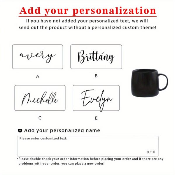 Custom ceramic coffee mug from CozyCup with personalized design.