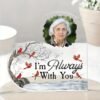 Custom acrylic memorial plaque with personalized design.