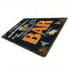 Personalized metal bar sign, ideal for wall hanging in a home pub.