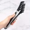 Heat-resistant multi-purpose kitchen tongs for cooking, grilling, and serving.