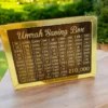 Mister Traders Acrylic Golden Umrah Saving Wooden Box