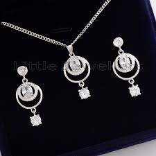 Elegant Silver Plated Jewelry Set
